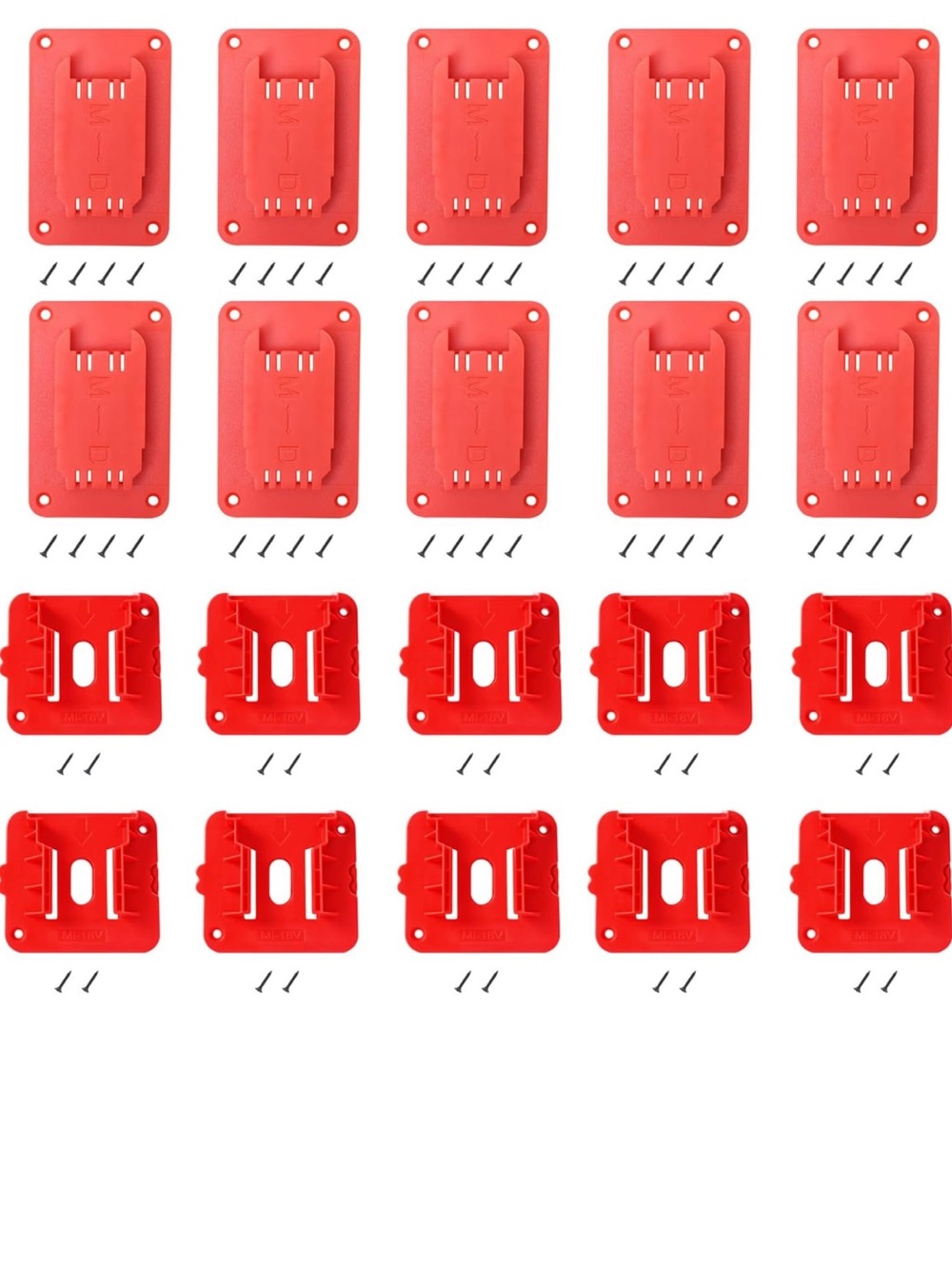20pc Milwaukee Tool Holder and Battery Holder for Wall Mounting Organization